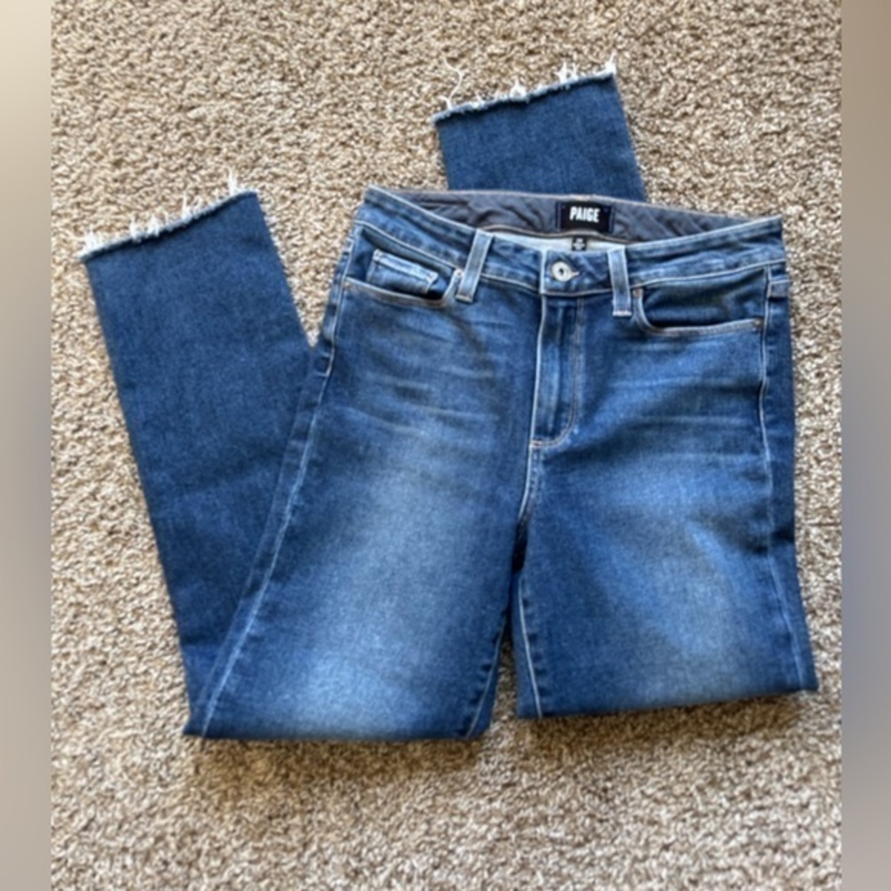 Paige Jacqueline Straight leg jean with raw hem